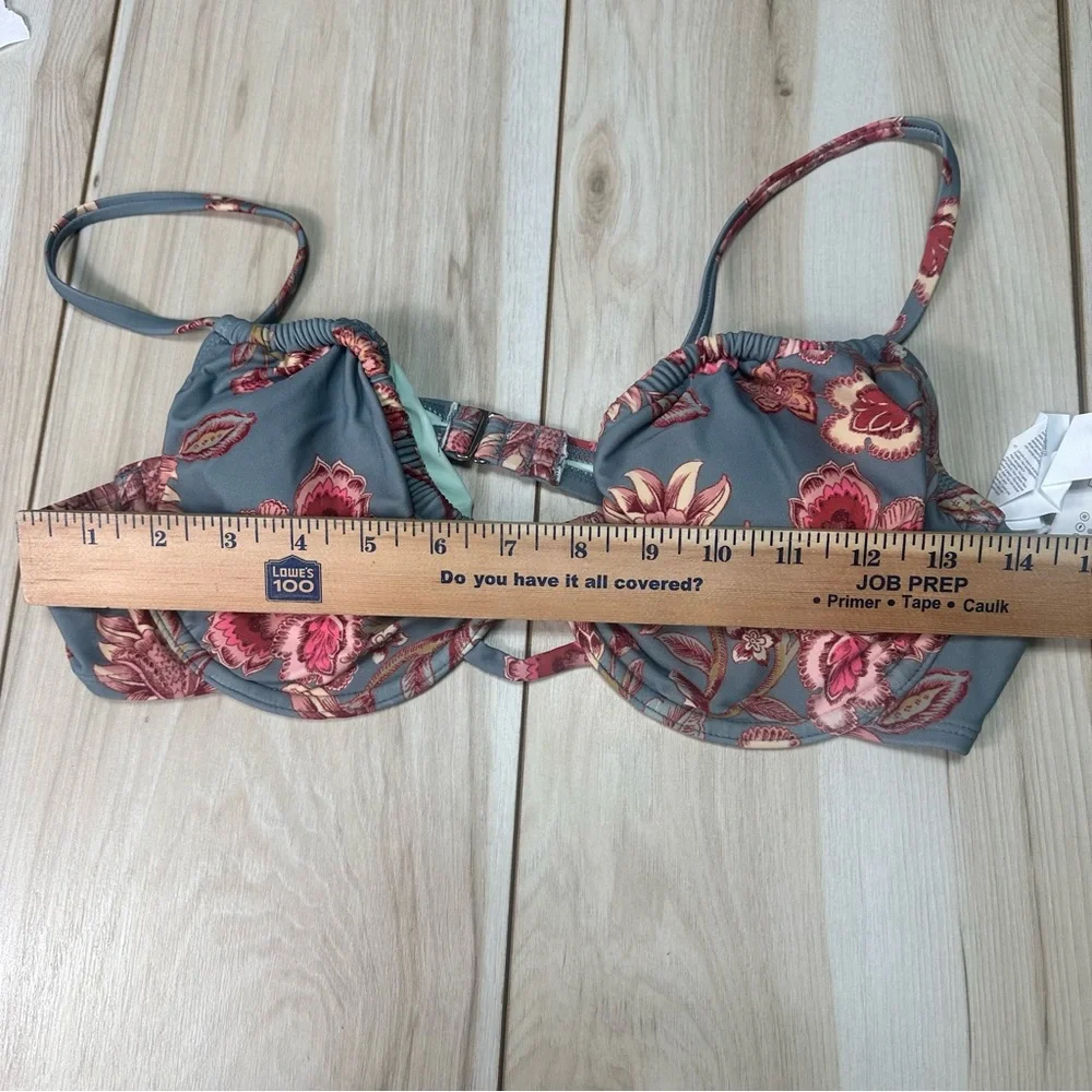 NWT Cupshe Bikini‎ Floral High Waisted Underwire Size Large